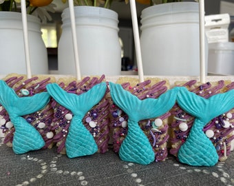 Mermaid tail rice crispy treats (12) / Under the sea