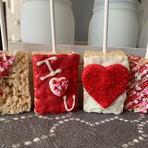 Valentines Day chocolate rice crispy treats