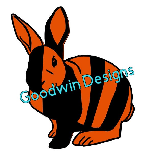 Harlequin rabbit clipart SVG