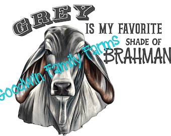 Grey red is my favorite shade of brahman svg digital clipart