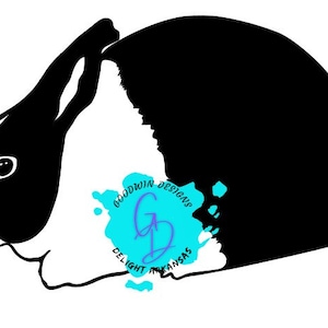 Dutch bunny rabbit svg clipart descarga digital
