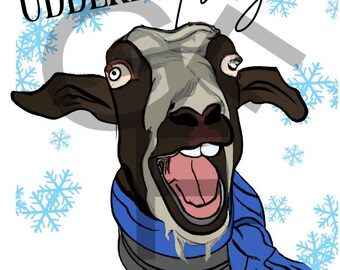 I am udderly freezin goat SVG Digital Clipart