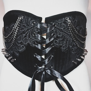 Gothic velvet corset belt
