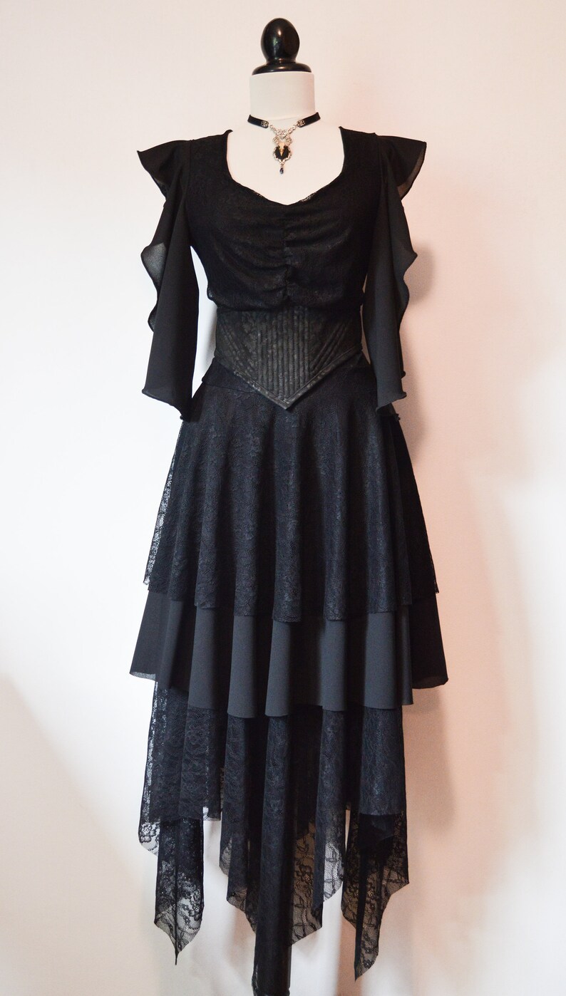 Gothic summer witchy dress image 3