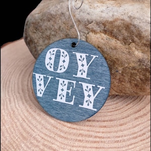 Jewish Ornament, Funny jewish Gift, menorah, Oy vey, funny Hanukkah
