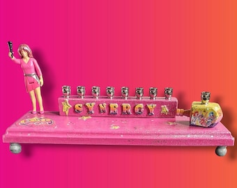 Collector Jem and the Holograms Synergy Menorah Candle Hanukkah Judaica Repurposed Jewish