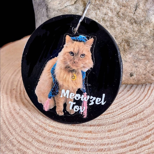 Jewish Ornaments, Funny Jewish decoration, Hanukkat, Mazel, meowzel tov, Shalom bitches, Cats rule, cat lovers