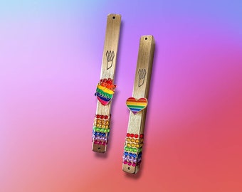 Pride Rainbow Anatomical Heart Mezuzah LGBTQ+ Mezuzah Case