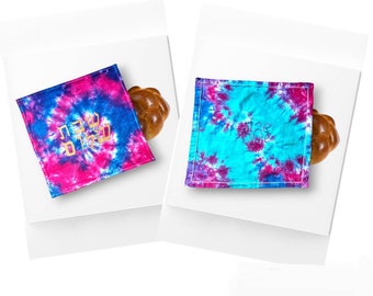 Cotton Tie dyed Challah Cover for Shabbat Table Single Layered Hand Tie-Dyed