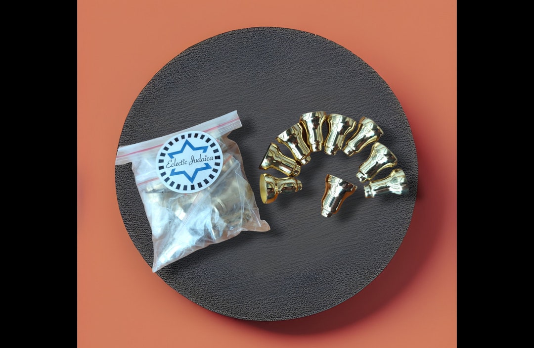 Menorah Candle Drip Cups Silver Gold Color Etsy