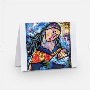Impresión de arte original te sostendré, tarjetas de cualquier ocasión, tarjetas del día de la madre, tarjetas de felicitación en blanco, tarjetas de notas, impresiones de tarjetas de notas de artistas