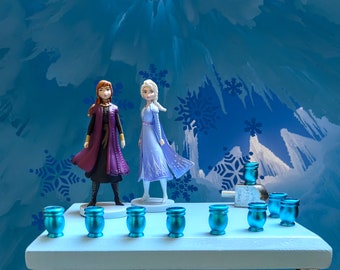 Princess Menorah Classic Disney Judaica Hannukah Frozen Anna Elsa