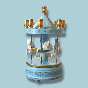 Carousel Music Box Menorah Hanukkiah Judaica Jewish Hanukkah