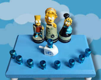 Collectors Simpsons Bart Lisa and Maggie Menorah Judaica Hanukkiah Chess