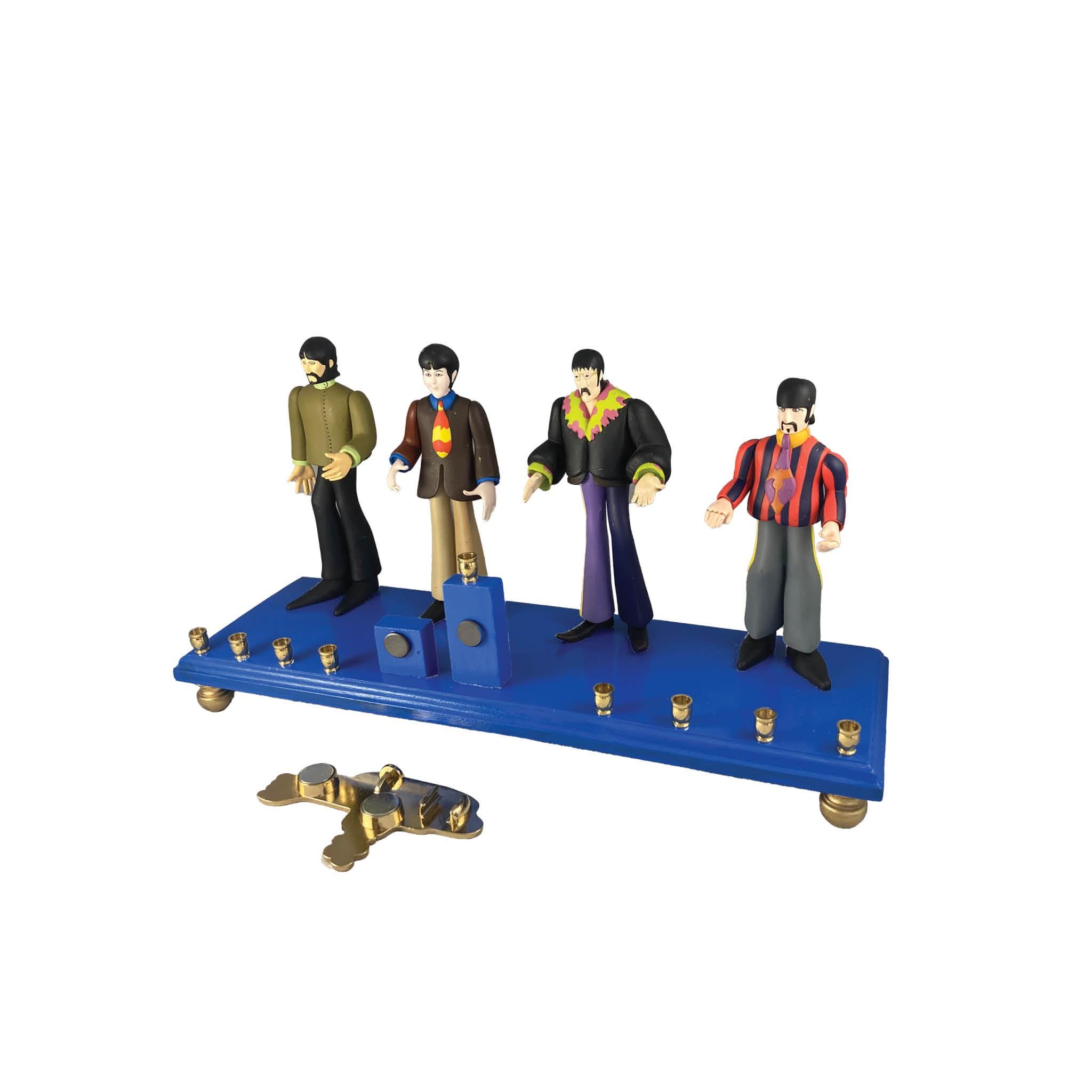The Beatles 陶器　置物 Collector Beatles Yellow Submarine Menorah Judaica Hanukkah