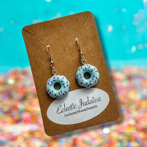 Donut earrings, sprinkle donuts, donut Jewelry