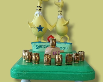 Dr. Suess Sneetches Menorah Collectible Judaica Hanukkiah Repurposed Figures Cat in the Hat