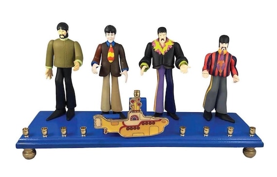 The Beatles  陶器　置物 Collector Beatles Yellow Submarine Menorah Judaica Hanukkah