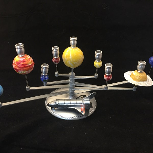 Menorah System Outer Space Hanukkah Rocket Ship Planets