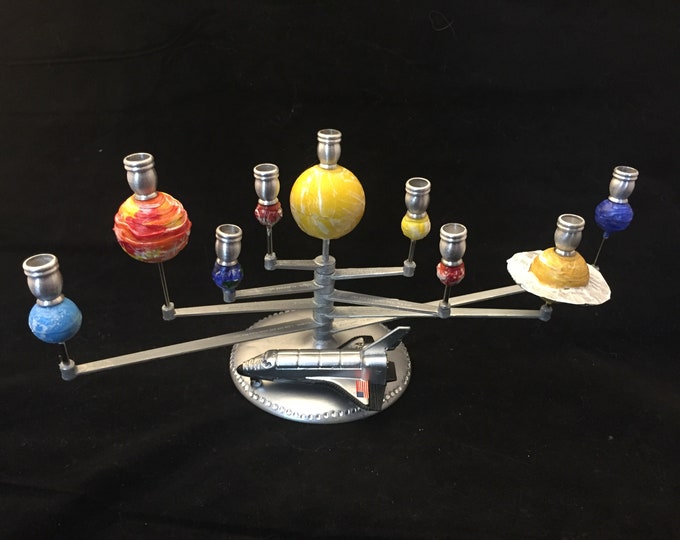 Menorah System Outer Space Hanukkah Rocket Ship Etsy