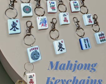Llavero Mahjong ¡Mah-jongg! PON BAM CHOW fusiona fichas de la suerte