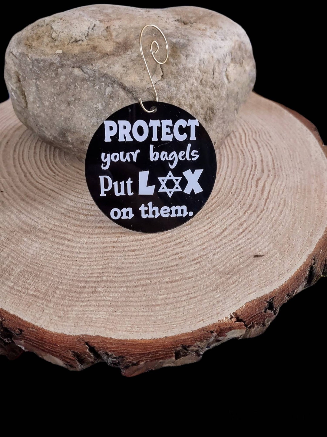 Funny Jewish Ornament, Bagels and Lox, Keep Calm Matzah Ball Soup, I