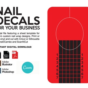 Nail Forms for Extension Gel French Nail Art Sticker Mold Chablon Cricut