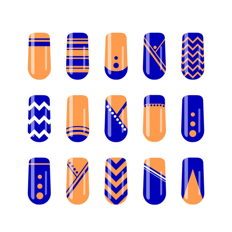 25 x Nail template for nail stickers printable and cutting Etsy 25 x Nail template for nail stickers printable and cutting Etsy