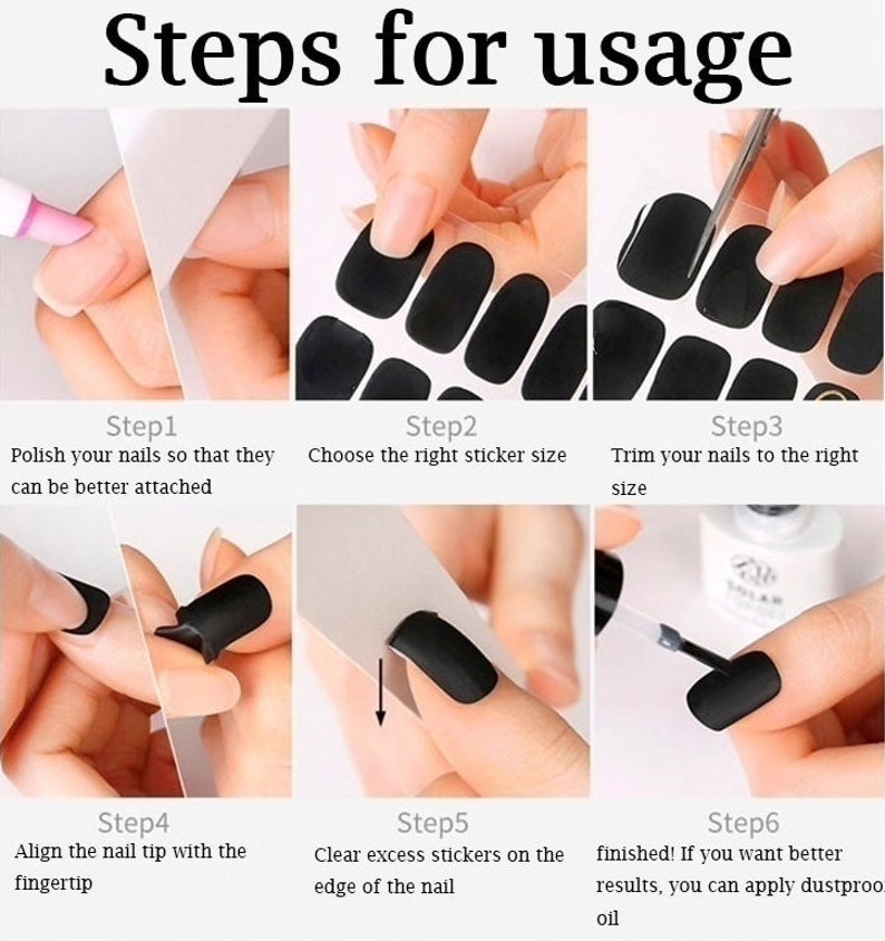 Nail Decals Wrap Template Cricut / Silhouette / 1 Model Fully