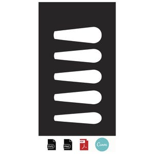 Nail decals wrap template cricut / silhouette / 1 model fully customizable