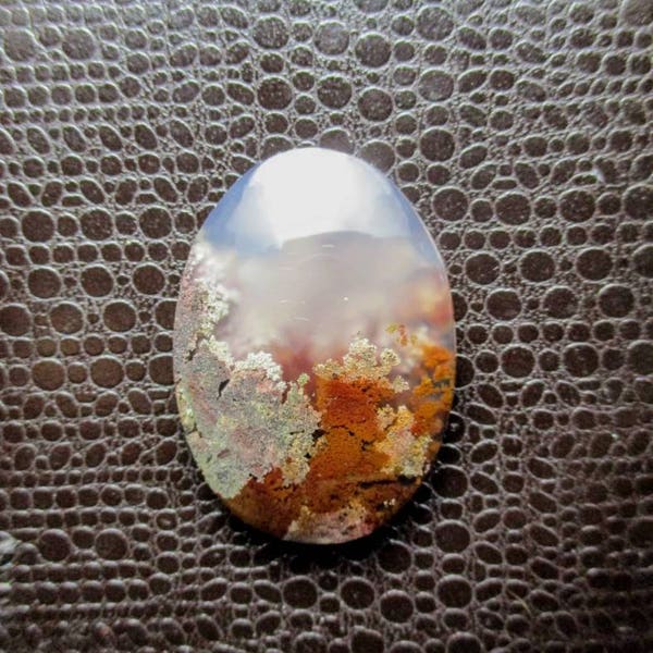 Top Quality Indonesian Plume Agate 33x23x6mm Natural Gemstone Cabochons back cut flat and smooth