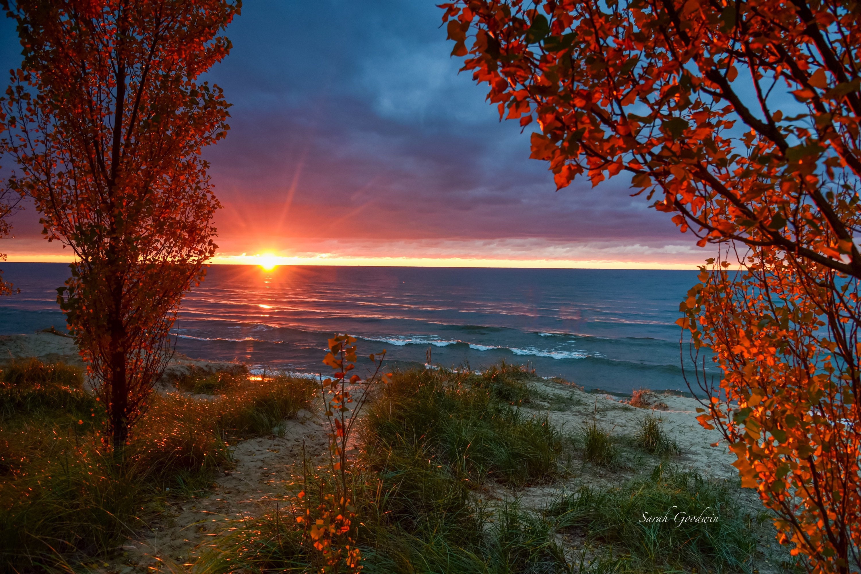 Magia y Luz / Puesta de sol / Playa / Saugatuck / Lienzo / Impresión de  Metal / Fotografía de Michigan, image size:3000x2002