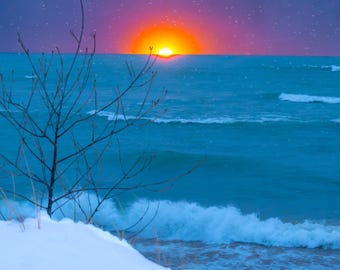 Michigan Narnia  / Duck Lake State Park / Beach / Sunset Print / Canvas / Metal Print / Michigan Photography