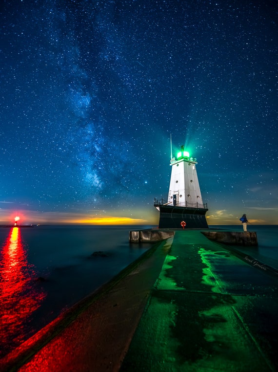 Luz roja Luz verde Luz nocturna / Faro de Ludington / -  México