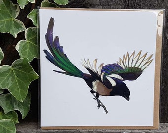 Magpie Greeting Card | Birds
