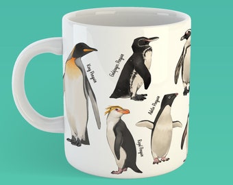 Keramische mok pinguïnsoort: cadeau vogelliefhebber