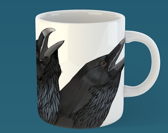 Big Common Raven species Ceramic Mug