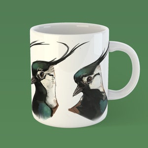 Northern Lapwing Ceramic Mug – Northern Lapwing Mug | bird mug