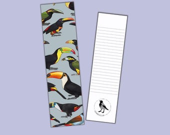 Toucan and Aracari art style large bookmark