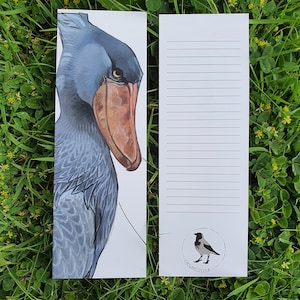 Shoebill Stork - Velvet Soft Luxury Bookmark - Planner Book Mark - Scrub Jay - shoe-billed stork