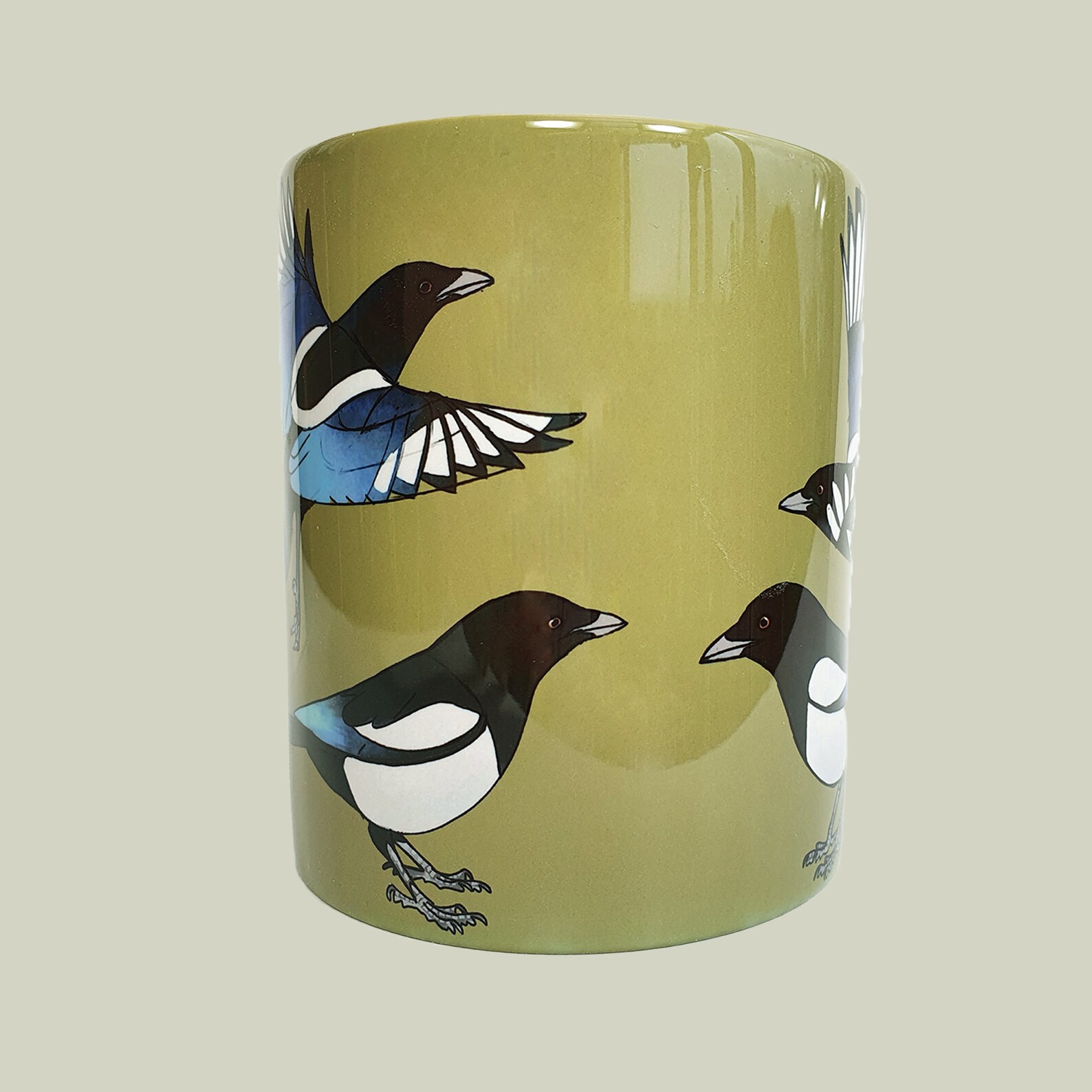 Magpie Ceramic Mug Magpie Mug bird mug Crow Corvid Etsy