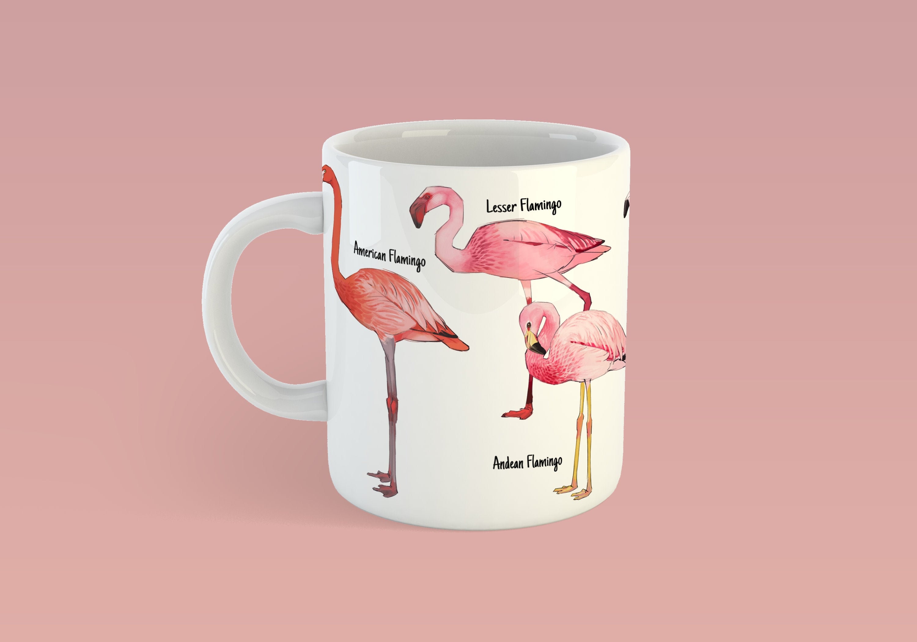 フラミンゴの種セラミックマグ：ピンクの鳥好きへのギフト - Etsy 日本