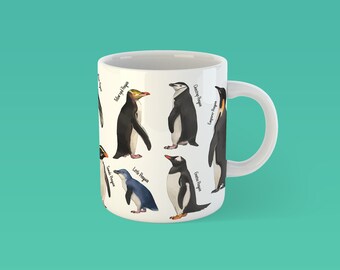 Tazza con pinguino in 3D, fatta a mano, in ceramica, statuetta da teiera creativa, tazza per animali da mattina, ideale come regalo per bambini e ufficio