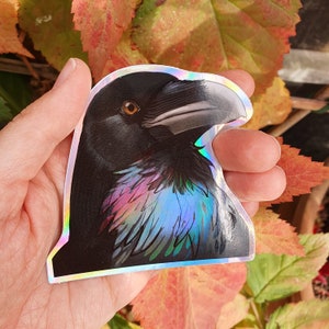 Raven holographic beard sticker | sticker vinyl waterproof glossy