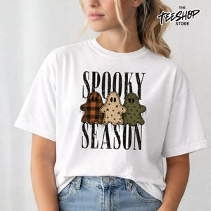 Halloween Ghost PNG: Patchwork Ghost Retro Spooky Season Cute Embroidered Ghost PNG Vintage Fall Aesthetic (Digital Download)
