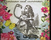 Set of 3 SHABBY CHIC ALICE in Wonderland Napkins for Decoupage, Junk Journal Supplies,Shabby Chic style Alice in Wonderland Decoupage Napkin