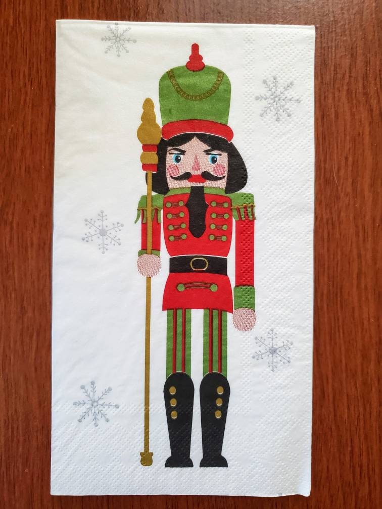 Set of 2 NUTCRACKER Decoupage Napkins Christmas Nutcracker Etsy