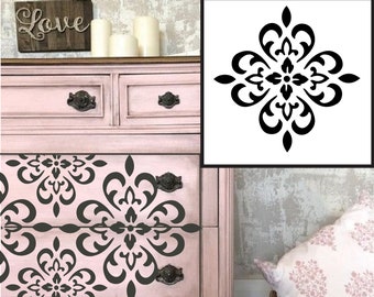 Damask Flower - Reusable Stencil Pattern - 10 Mil Clear Mylar