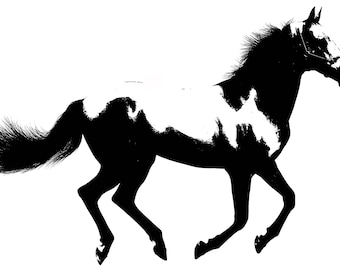horse stencil etsy