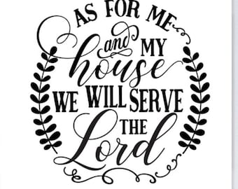 As for me in my house  stencil
